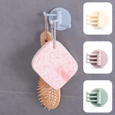 Kitchen & Bathroom Storage Hook Rotatable For Wall (2 Pc)
